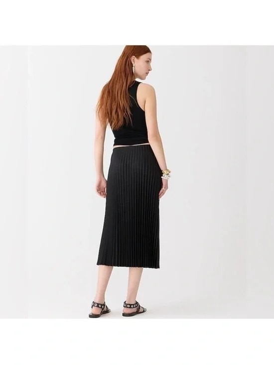 NWT J. Crew pleated midi skirt Gwyneth XL pull on - Picture 4 of 5